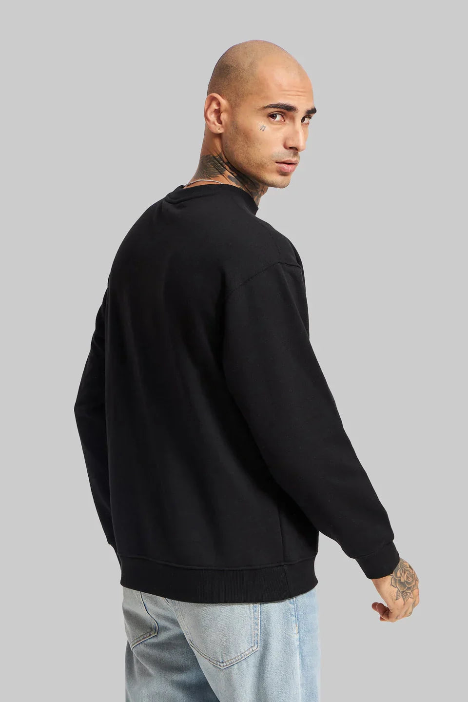 Vivid Abstract Black Graphic Sweatshirt