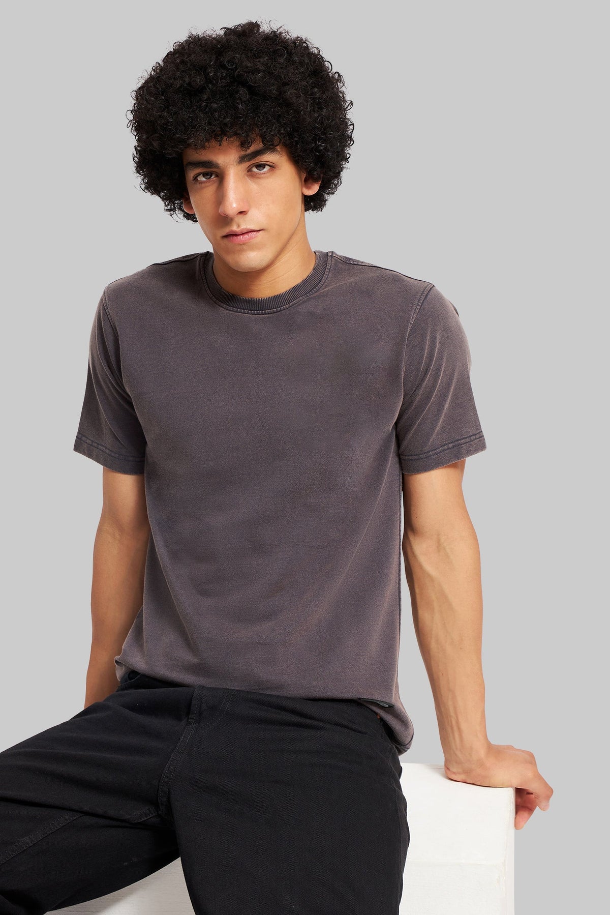 Pack of 3 Regular Fit T-shirts - Navy/Red/Grey