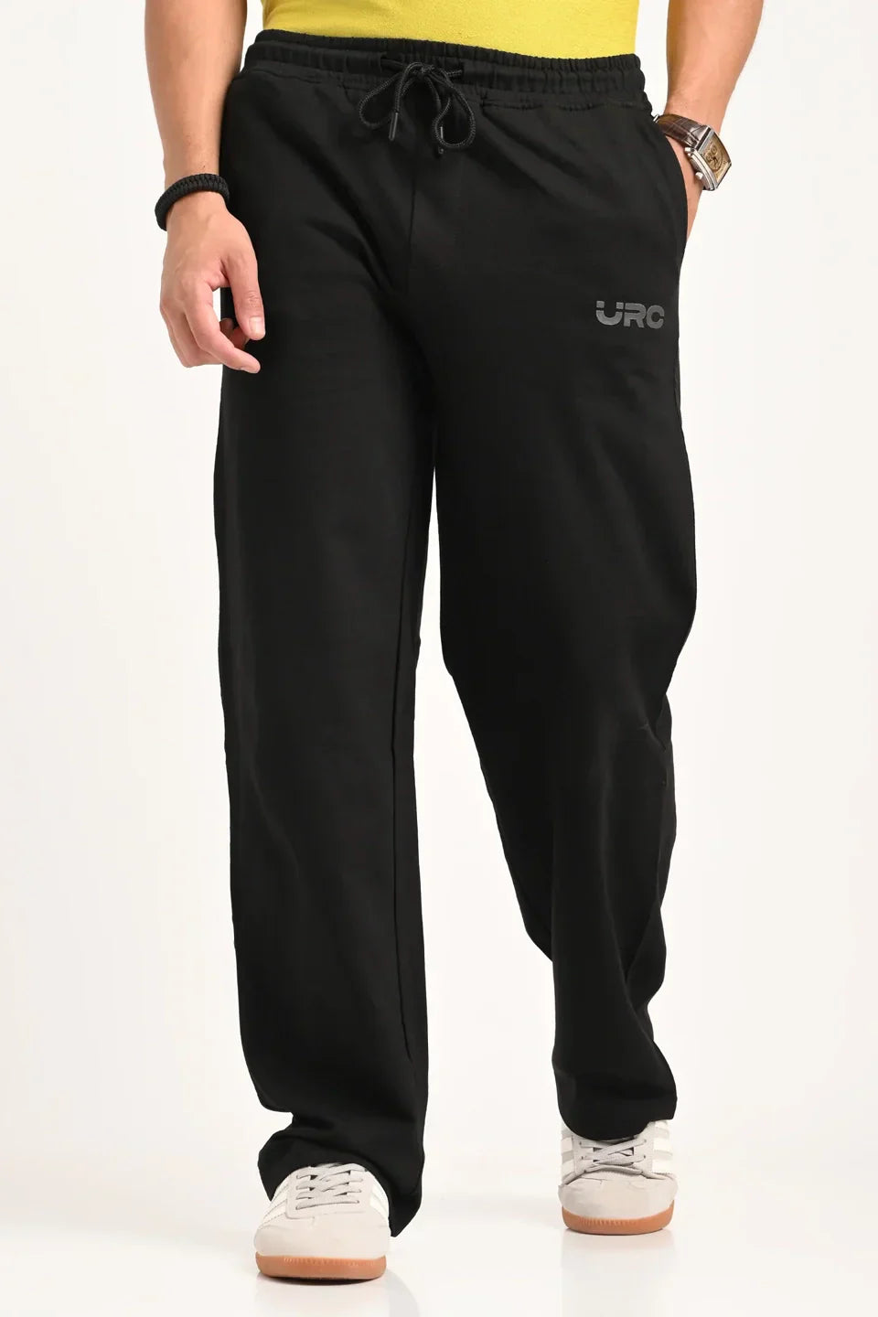 Pack of 2 Men's joggers combo - Black/ Beige