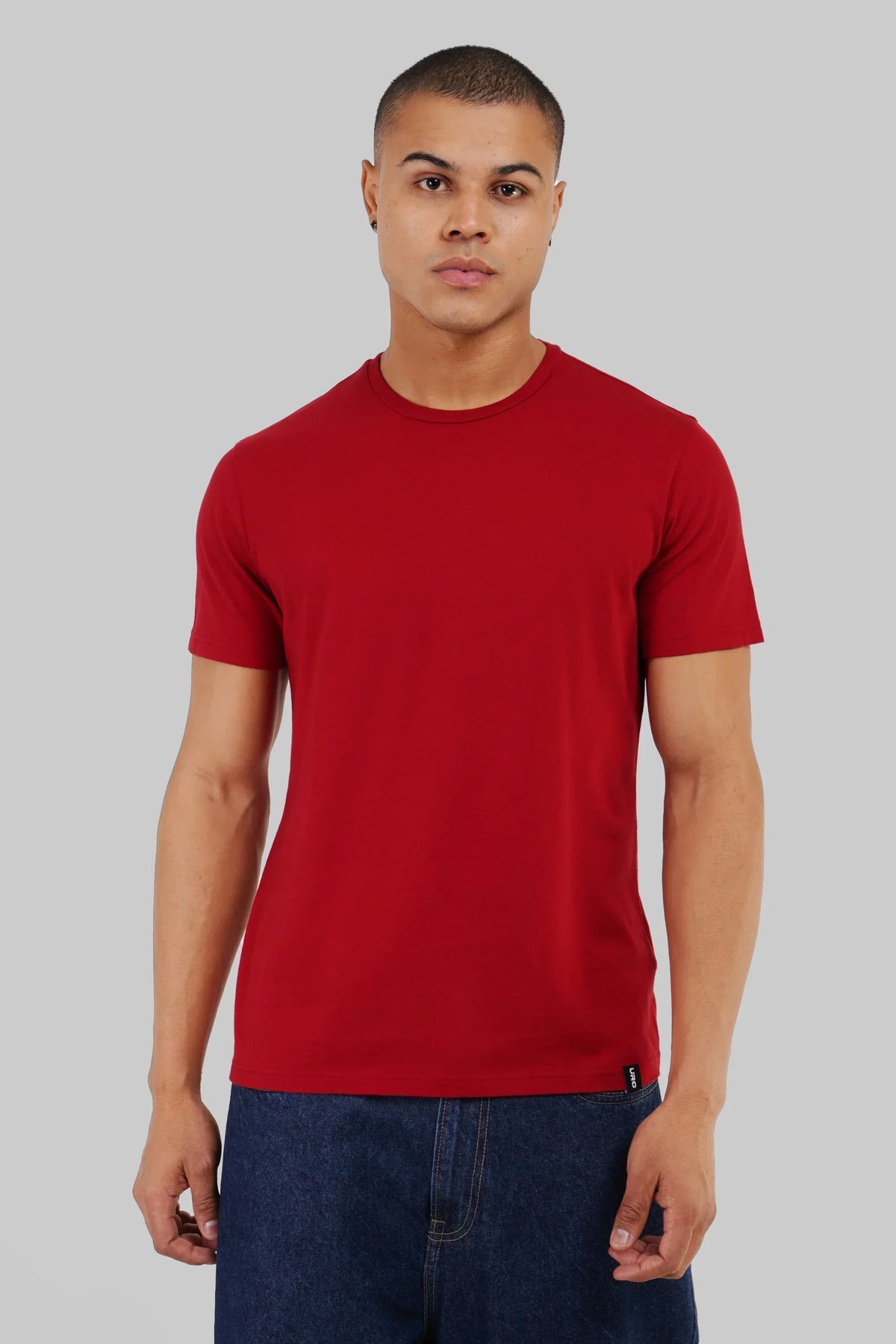 Pack of 3 Regular Fit T-shirts - Grey/Navy/Red