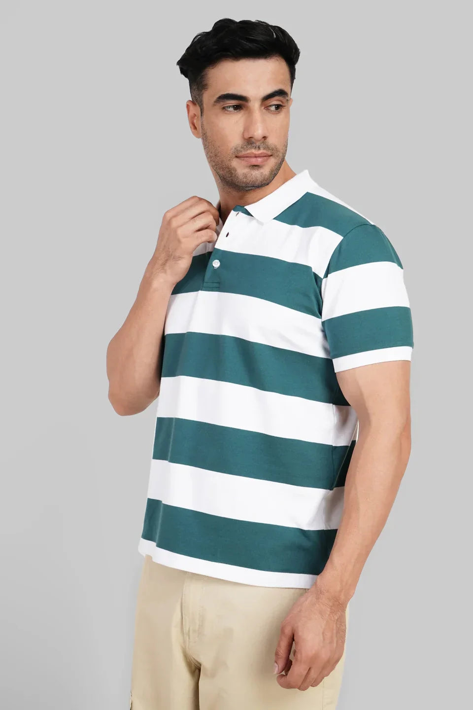 Pack of 2 Rugby Polo T-shirt combo - Black/ Green