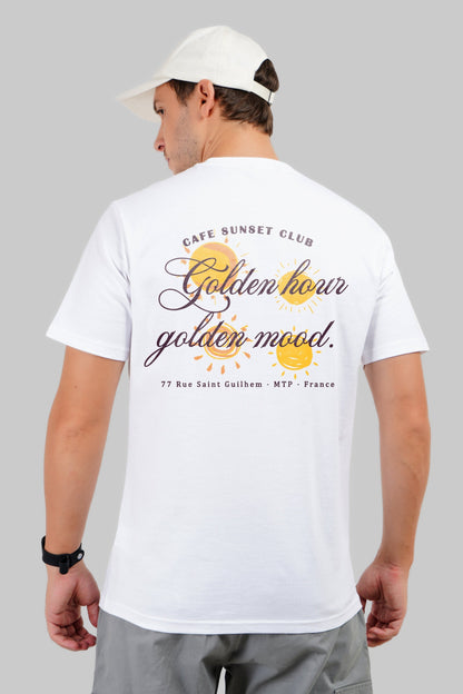 Cafe Underrated Club White Regular Fit T-Shirt Men