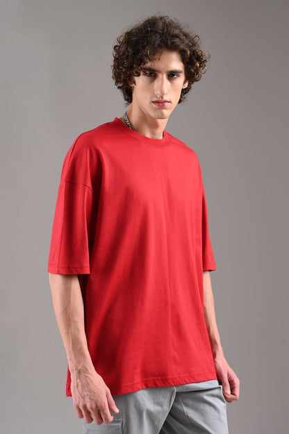 Pack of 4 Baggy T-shirts - Red/Lilac/White/Blue