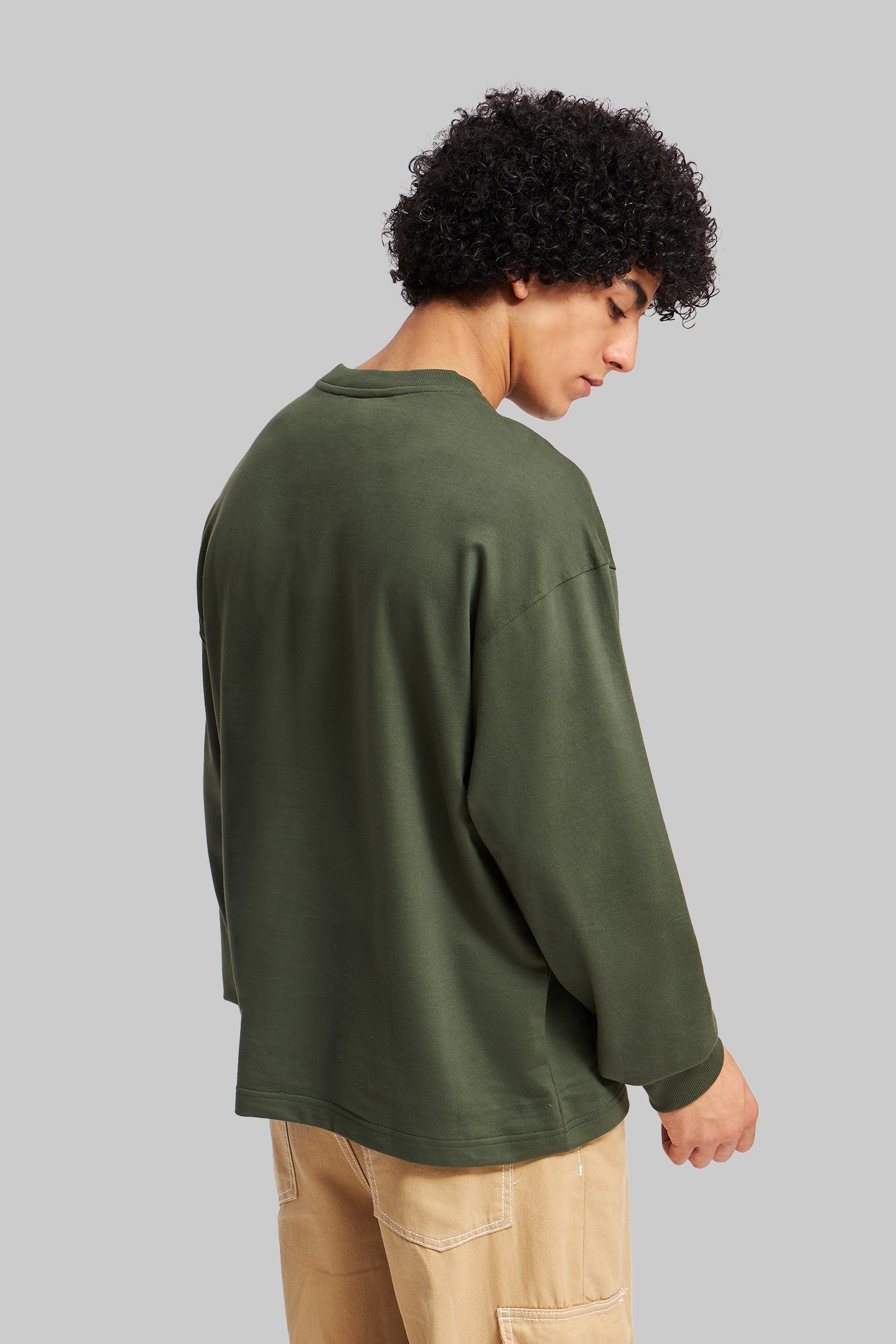 Olive Green Solid T-Shirt
