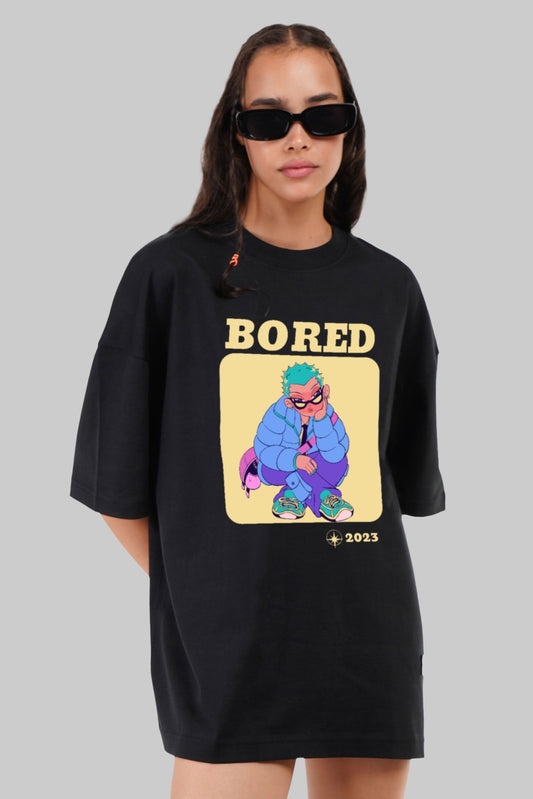 Bored Black Baggy Fit T-Shirt Women