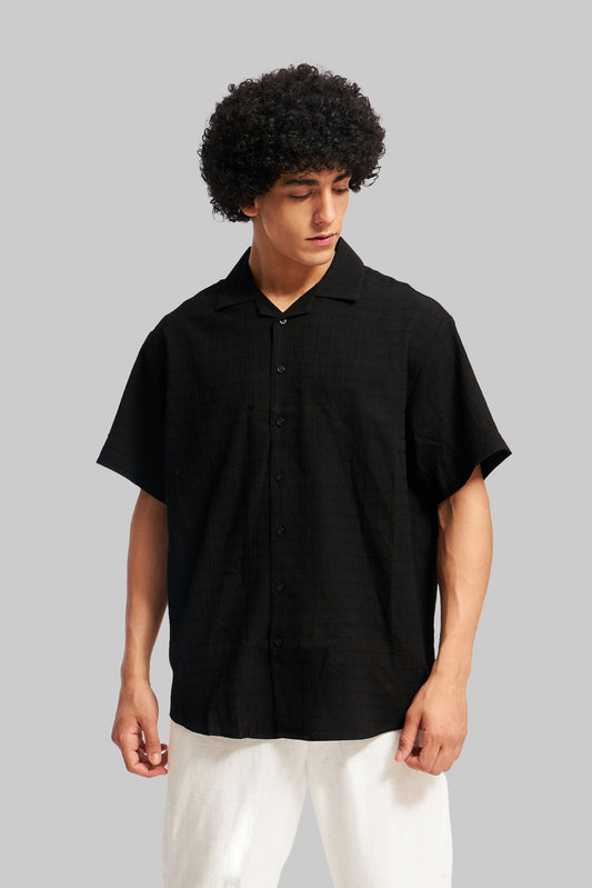 Black Textured Shirt