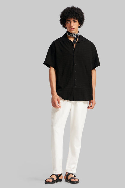 Black Textured Shirt