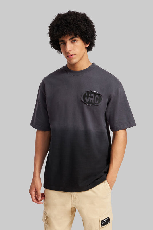 URC Badge Grey Ombre Washed T-shirt