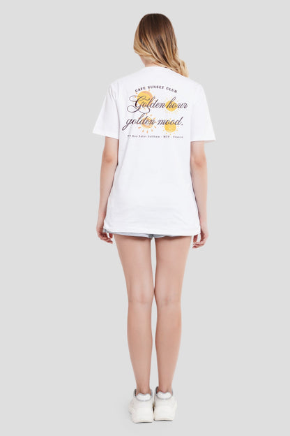 Cafe Underrated Club White Boyfriend Fit T-Shirt Women
