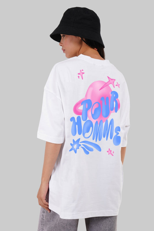 Pour Homme White Baggy Fit T-Shirt Women