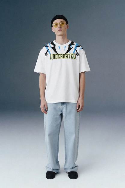 Rage Mode White Oversized T-shirt Men
