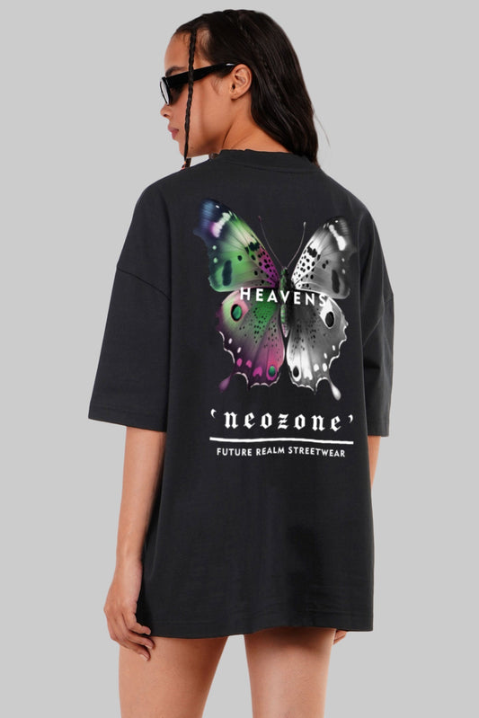 Butterfly Heaven Black Baggy Fit T-Shirt Women