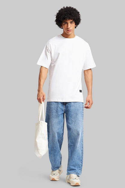 Eyes Open White Oversized Fit T-Shirt Men