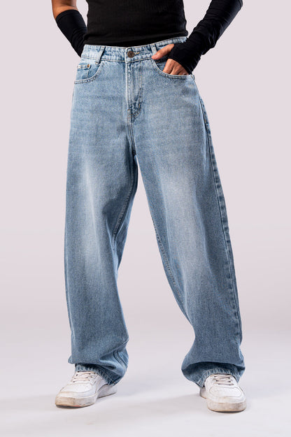 Light Indigo Men's Baggy Jeans