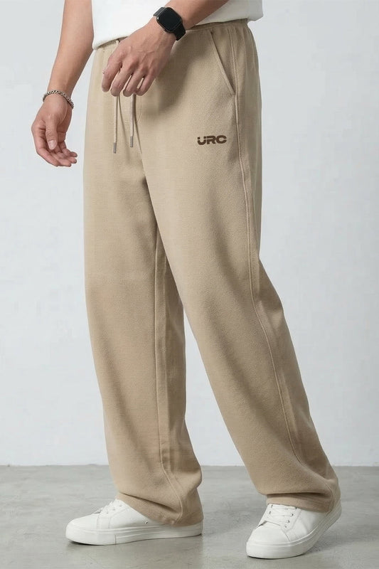 Beige Cotton Joggers