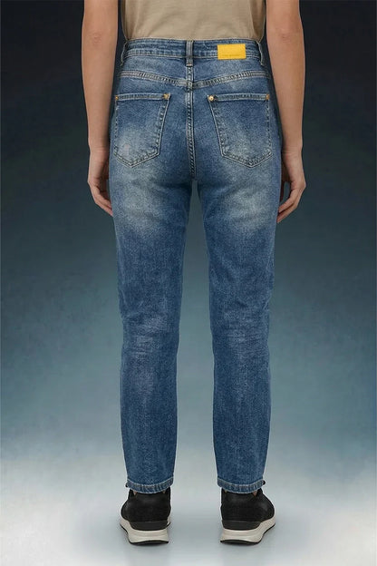 Blue Tinted High Rise Skinny Women Jeans