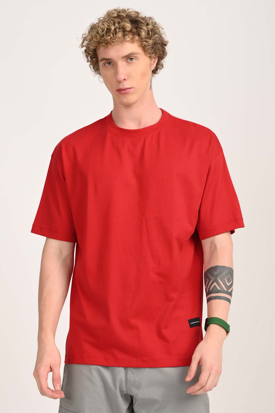 Pack of 3 Oversized T-shirts - Black/Red/White