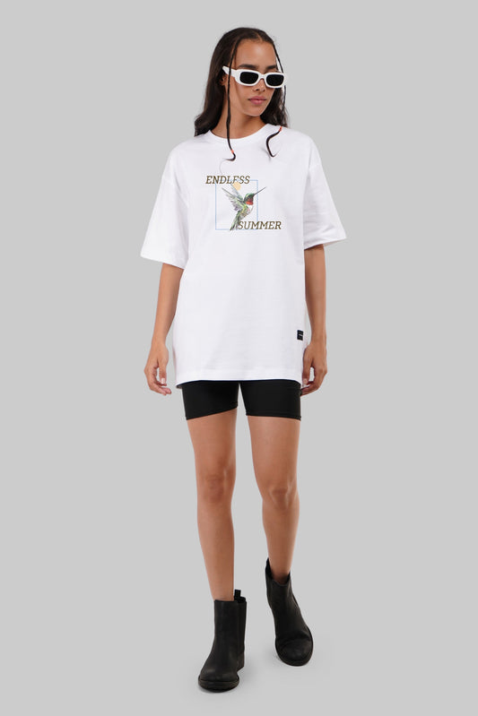 Endless Summer White Oversized Fit T-Shirt Women