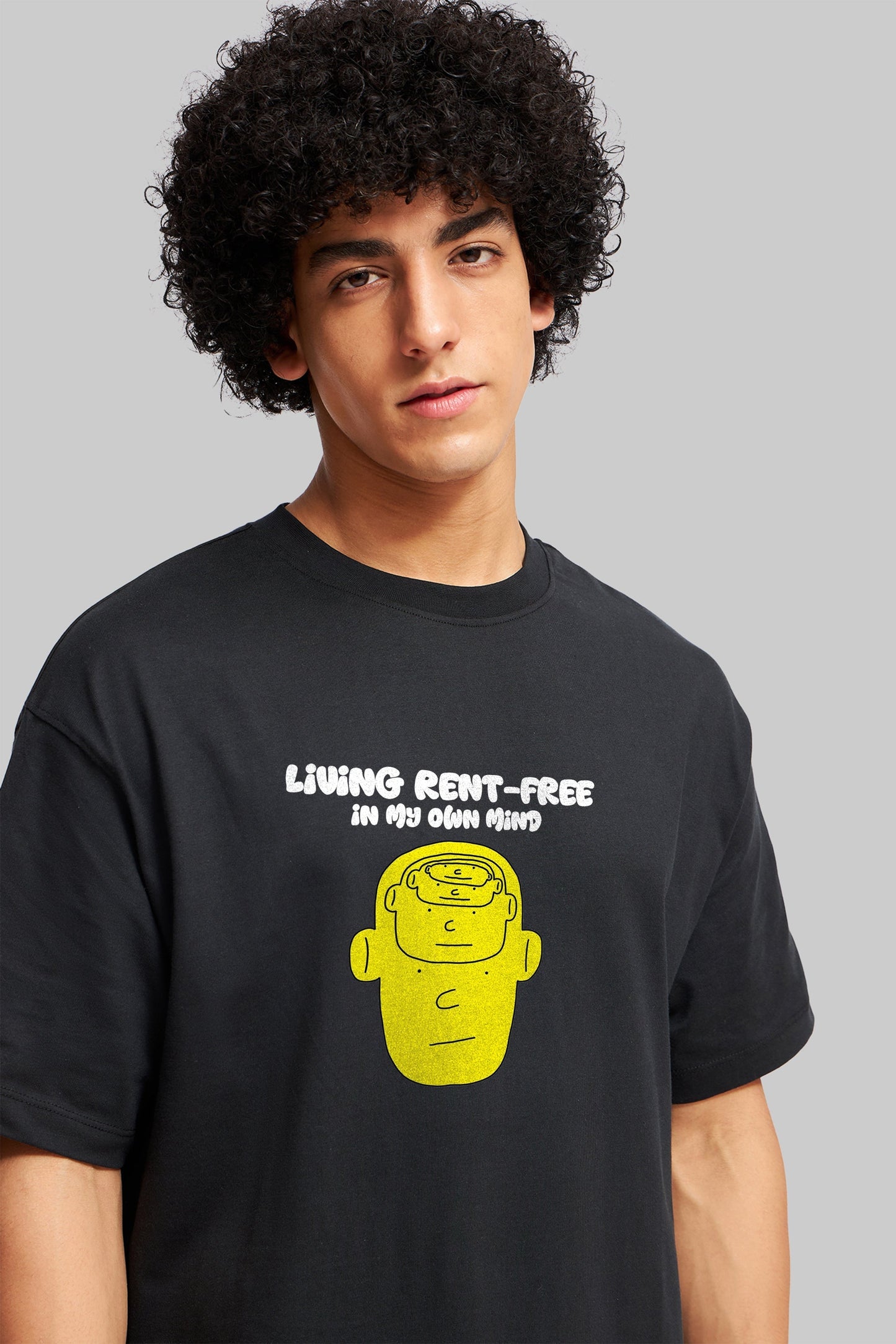 Daydreamer Black Oversized Fit T-Shirt Men