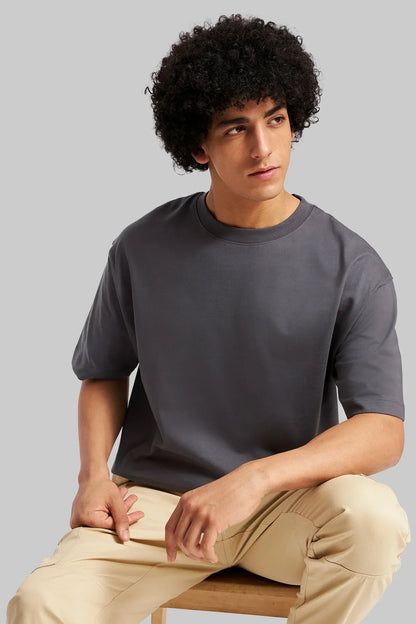 Pack of 3 Oversized Fit T-shirts - Navy/Red/Grey