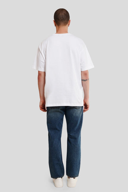 Got Wasted White Oversized Fit T-Shirt Men