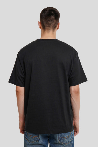 Full Throttle Race Black Oversized Fit T-Shirt Men