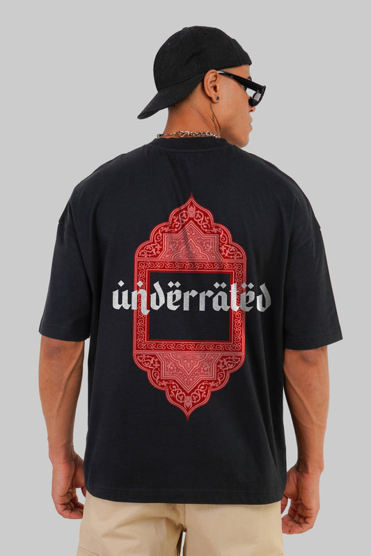 Urban Arabic Vibe Black Baggy Fit T-Shirt Men