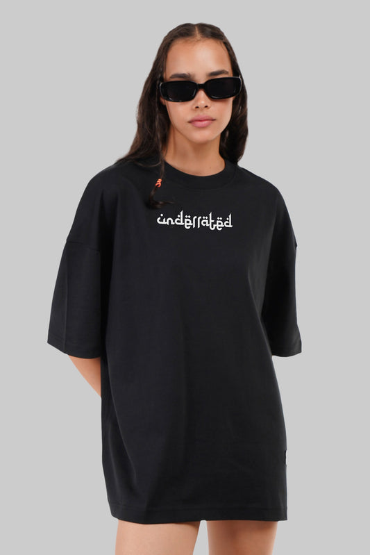 Urban Arabic Vibe Black Baggy Fit T-Shirt Women