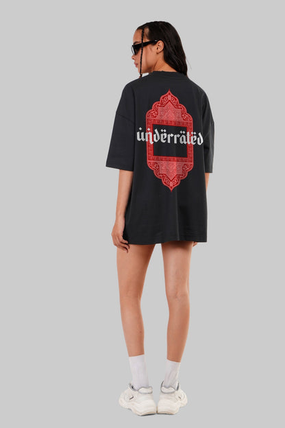 Urban Arabic Vibe Black Baggy Fit T-Shirt Women