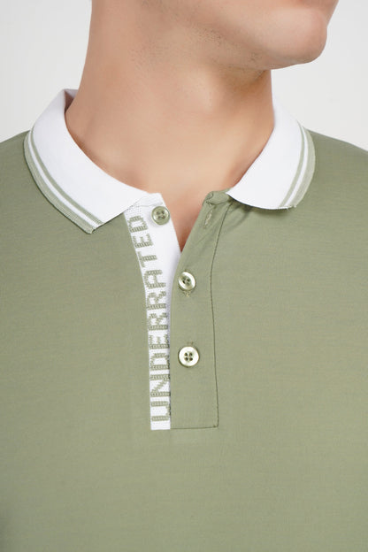 Men's Polo Neck T-shirt Combo - Pack of 2 Underrated Essentials - Black and Green