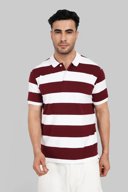 Pack of 2 Rugby Polo T-shirt combo - Green /Maroon