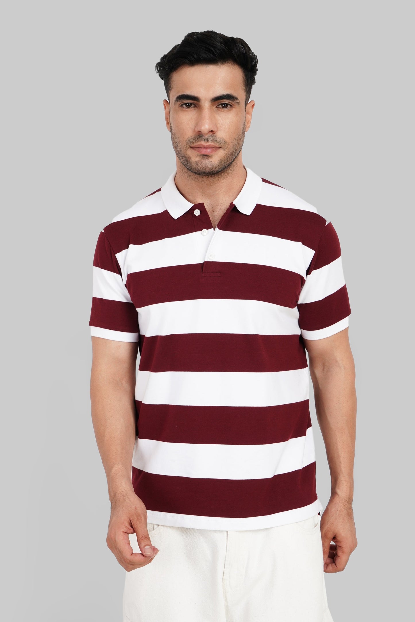 Pack of 3 - Striped Polo Neck T-shirt Combo for Men