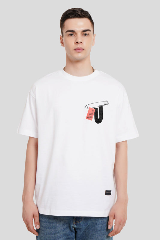 URC Tag White Oversized Fit T-Shirt Men
