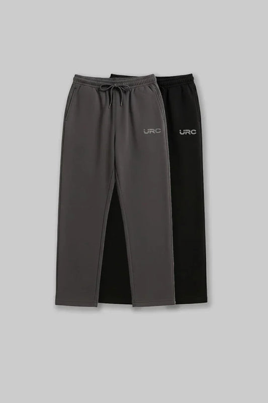 Pack of 2 Men's joggers combo - Black/ Ash Grey