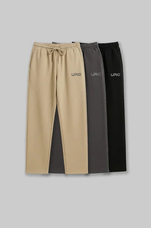 Pack of 3 Men's joggers combo - Ash grey/ Beige/ Black