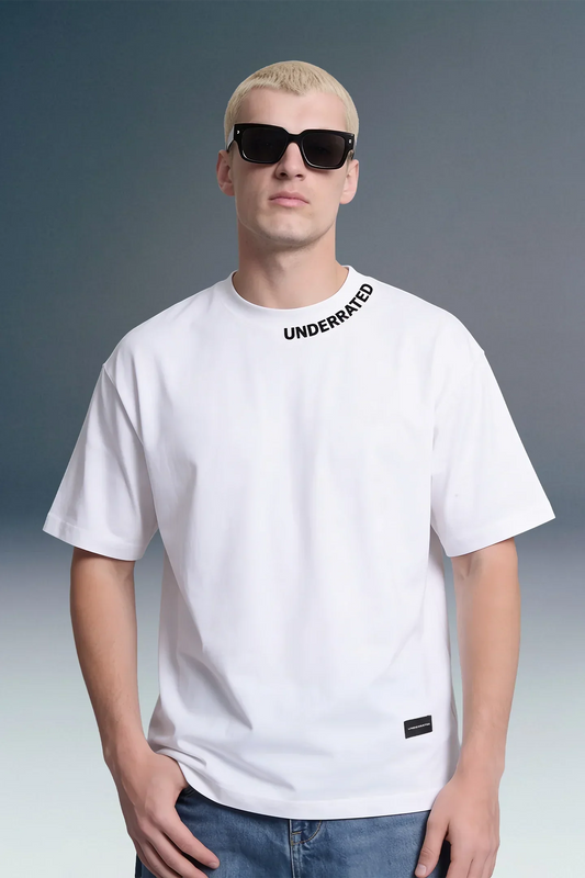 Underrated Curve White Oversized T-shirt