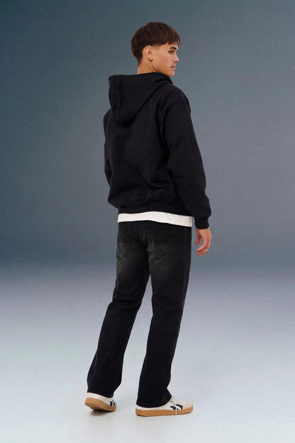 Black High Rise Men's Bootcut Jeans