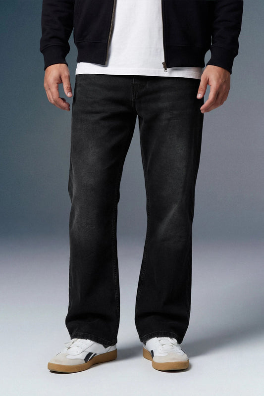 Black High Rise Men's Bootcut Jeans