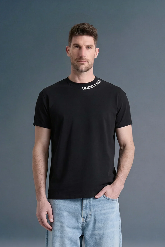 Underrated Curve Black Regular Fit T-shirt